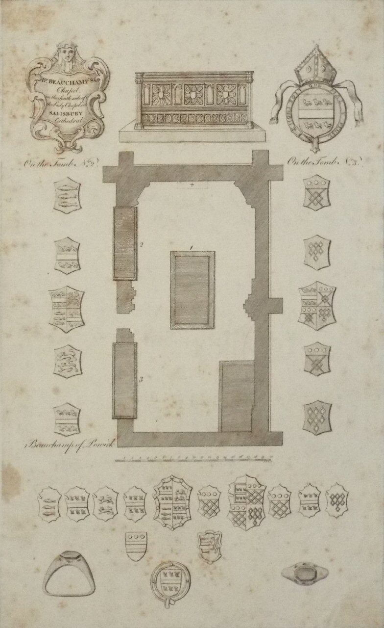 Print - Bp. Beauchamp's Chapel in the South Aisle of the Lady Chapel in Salisbury Cathedral